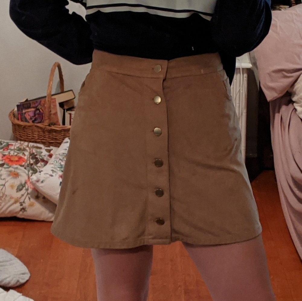 Women's Express brown suede skirt